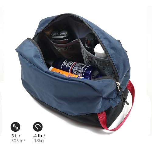 Travel Toiletry Bag 5L, Compact Travel Organizer with Waterproof TPU Wet/Dry Compartment - color: Blue Abyss, size: 5L