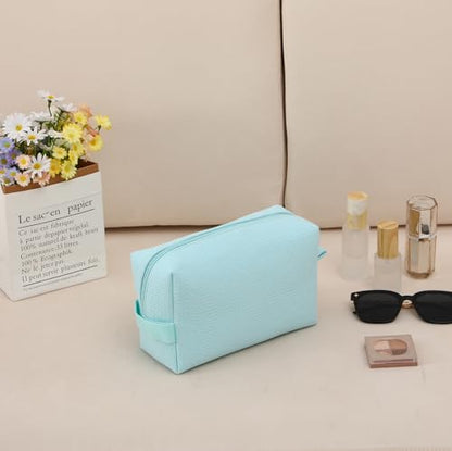 DYSHAYEN Waffle Makeup Pouch Bag, Small Travel Cosmetic Bag, Gifts for Women Bridesmaid,Wedding,Christmas (Mint) - color: Mint