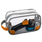 Lermende Toiletry Bag, Clear Shaving Dopp Kit for Men Travel Toiletry Bag with Hand Strap Unisex Bathroom Toiletries Organiser - color: Light Grey