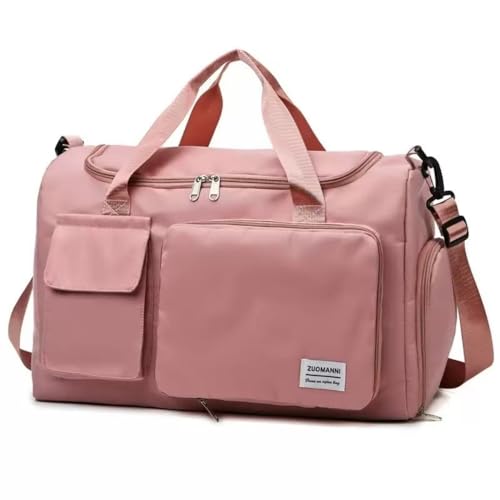 New men's and women's splash proof sports hand travel fitness shopping weekend camping overnight bags. (Pink 2) - color: Pink 2