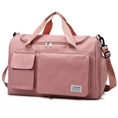 New men's and women's splash proof sports hand travel fitness shopping weekend camping overnight bags. (Pink 2) - color: Pink 2