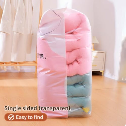 4 Pack Vacuum Storage Bags, Space Saver Bag Vacuum Seal Bags for Clothing Travel Moving Blankets Pillows Storage and Organization.（40 x 60CM）