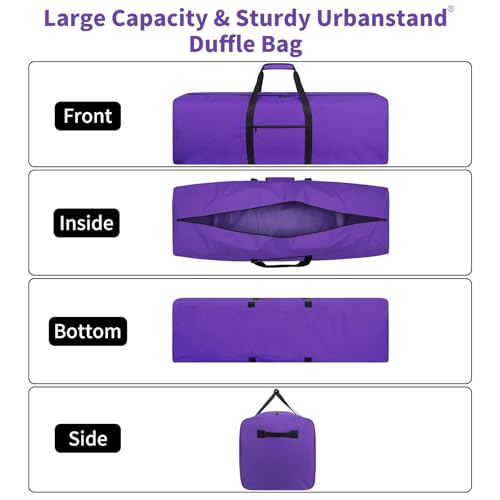 Urbanstand 52 Inch Extra Large Duffle Bag for Travel, Sports Gear Storage Bag with 2-way Lockable Zippers, Long Duffel Bag for Tent Camping tripod (Purple) - color: Purple, size: 52inch