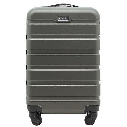 Travelers Club Harper Luggage, Charcoal, 20-Inch Carry-On - color: Charcoal, size: 22-Inch