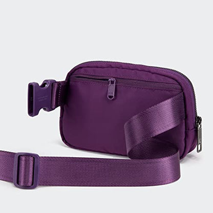 Pander Cross Body Fanny Pack for Women, Fashion Waist Packs, Crossbody Bags, Belt Bag with Adjustable Strap (Dahlia). - color: Dark Magenta