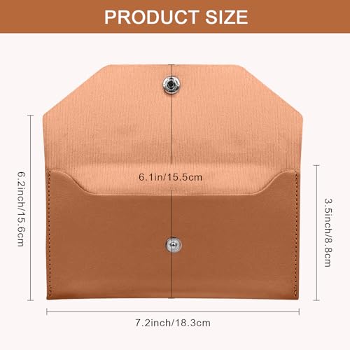 Pu Leather Cash Envelope Wallet - Reusable Cash Stuffing Wallet for Men and Women -Brown - color: brown
