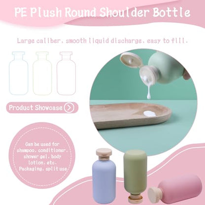 6 Pack Leakproof Travel Bottles 6.8oz | Squeeze Shampoo & Lotion Containers with Locking Flip Caps | Food Grade HDPE/PP for Toiletries, Gym, Camping (Green+Blue+Pink) - size: 6.8oz 6Pcs