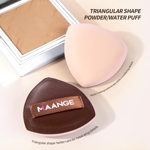 MAANGE 16PCS Makeup Brush Set Travel Makeup Brushes for Liquid Powder Contour Concealer Cream Cosmetics Blending Eyeshadow Eyeliner (Coffee) - color: Coffee