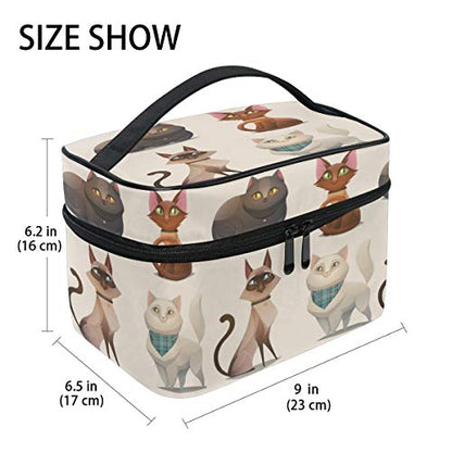 Travel Makeup Bags Four Cartoon Cat Cosmetic Bags Organizer Train Case Toiletry Make Up Pouch - color: color8
