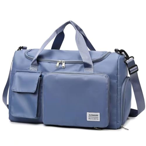 New Sports Tote Gym Travel Luggage Shopping Delivery Weekend Camping Overnight Bag(ice blue) - color: ice blue