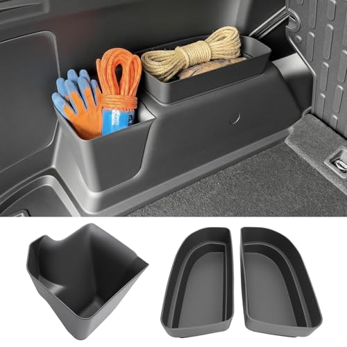 Rear Trunk Organizer for 2010-2024 Toyota 4Runner 5-Seat 2nd Row Accessories, Storage Bin Trunk Side Storage Box Cargo Tray for 10-24 4 Runner(3Pcs Left+Upper Side,Not for 7-Seat) - color: 10-24 4Runner 5-Seat(3pcs Left+Upper)