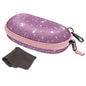 Fintie Sunglasses Case with Carabiner, Hard Shell Shockproof Sport Glasses Cases Travel Zipper Eyeglasses Holder (Glittering Purple) - color: Glittering Purple