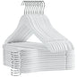 White Wooden Hangers 30 Pack Slim Coat Hangers for Closet with Smooth Finish,Shirt,Suit,Dress,Heavy Duty Clothes Hanger - color: White