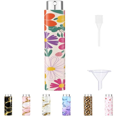 5ml Perfume Atomiser Refillable Bottles Portable Mini Spray Travel Bottle Easy to Refill Empty Atomizer Bottle for Purse Handbag Pocket Luggage,Bright Color (Bohemian pattern 1) - color: Bohemian pattern 1