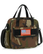 Tactical-style Lunch Bag 5L Kids Lunch Bag with Adjustable Shoulder Strap Easy to Clean Leakproof Wipeable liner Toddler Lunch Box Bag for Boys Girls School and Daycare - color: Green Camo