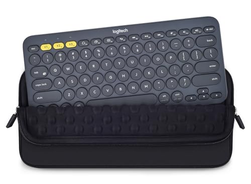 Keyboard Sleeve Case for Logitech Pebble Keys 2 K380s & Logitech K380 Bluetooth Keyboard, Wireless Keyboard Shockproof Protective Travel Neoprene Bag, Black - size: Logitech K380