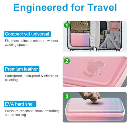 FINTIE Travel Sunglasses Organizer Case with 8-Slot Adjustable Compartments, Hard EVA Eyeglasses Storage Bag for Men Women (Fantasy Ombre) - color: Fantasy Ombre