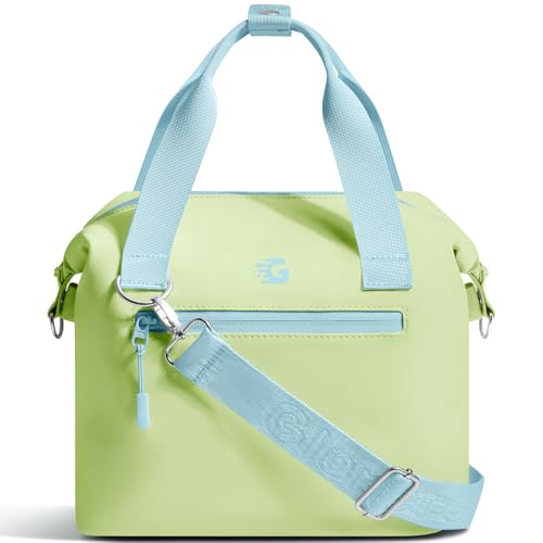 GLORIEROO Pastel Lunch Box Women | Insulated Soft Waterproof Leakproof Lunch Bag Cooler | Adjustable Strap | BPA-Free - color: Mint Breeze
