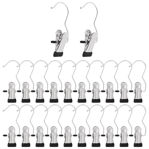 22PCS Boot Hanger Clips, Laundry Clothes Hanging Hooks for Closet Organizers and Storage, Legging Yoga Pants Clamps for Boot Pants Jeans Hats Towel Doll