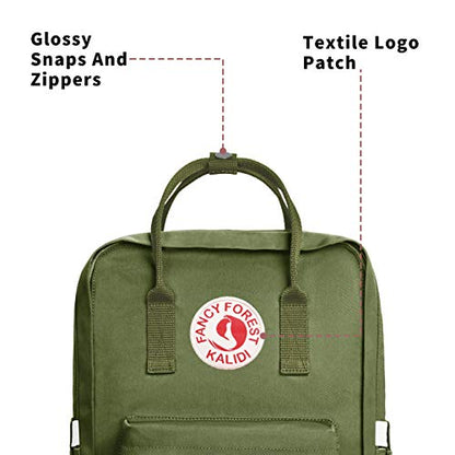 KALIDI Casual Laptop Backpack 15 Inches Classic Camping Rucksack Travel Outdoor Square Daypack College Hiking Gym Bag, Army Green - color: Army Green
