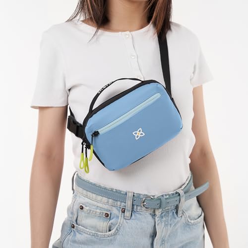 Sherpani Hyk, Small Sling Bag, 1L Belt Bag, Lightweight Travel Fanny Pack, Sling Crossbody Purse with RFID Blocking - color: Maui Blue
