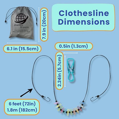 Travel Laundry Detergent Sheets with Travel Laundry Bag and Portable Clothesline – Laundry Detergent Sheets 60 count, Foldable Laundry Bag & Heavy Duty Clothesline for Hotels, Cruises & Trips
