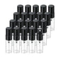 20Pcs 3ml Empty Clear Glass Mist Spray Bottle Refillable Mini Perfume Atomizer Travel Sample Bottle with Black Aluminized Nozzle Makeup Container for Perfume (3ml Black Caps) - color: 3ml Black Caps