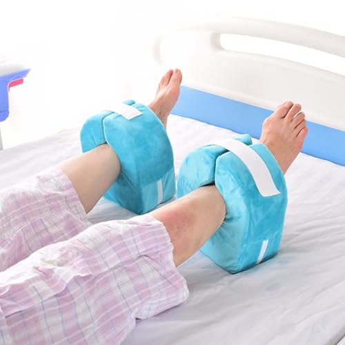 Adult Bed Sore Pads Wedge Foot Support Pillow Pressure Ulcer Ankle Protector Ring Foot Rest Pillows Bedridden Patient Elderly Heel Cushion Sleeping Elevated Foam Pad Leg Post Surgery Recovery Pillow - color: Green,2pcs