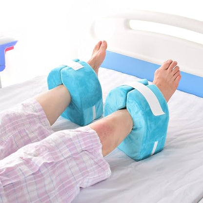 Adult Bed Sore Pads Wedge Foot Support Pillow Pressure Ulcer Ankle Protector Ring Foot Rest Pillows Bedridden Patient Elderly Heel Cushion Sleeping Elevated Foam Pad Leg Post Surgery Recovery Pillow - color: Green,2pcs