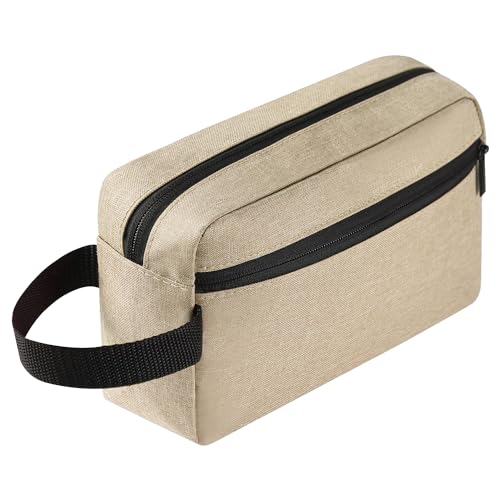 Icramsy Travel Toiletry bag Toiletry bag for women men Hanging Cosmetic bag Travel accessories for Women Men (Khaki) - color: Khaki
