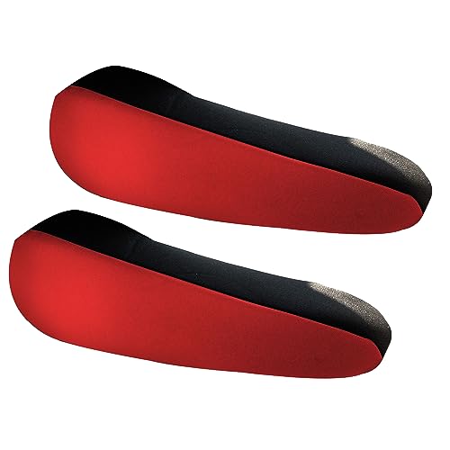FH Group Flat Cloth Fabric Red Armrest Cover Semi-Universal Fit, One Pair Red - color: Red, style: Armrest Cover