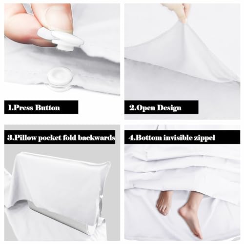 Sleeping Bag Liner,Travel Sheet & Adult Sleep Sack, Camping Sheets Travel Sleep Sack for Backpacking,Hotels & Hostels -Lightweight Single &Double Travel Sheet Camping Sheets - color: Double White