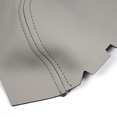 PIT66 PU Leather Front Door Panels Center Consoles Armrest Covers, Compatible with 09-15 Honda Pilot Left Right Side Gray