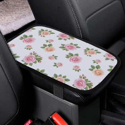 Anti-Scratch Waterproof Car Armrest Seat Pad Floral Rose Flower, Protector for Car, SUVs, Trucks, Universal Fit - color: Picture (78)