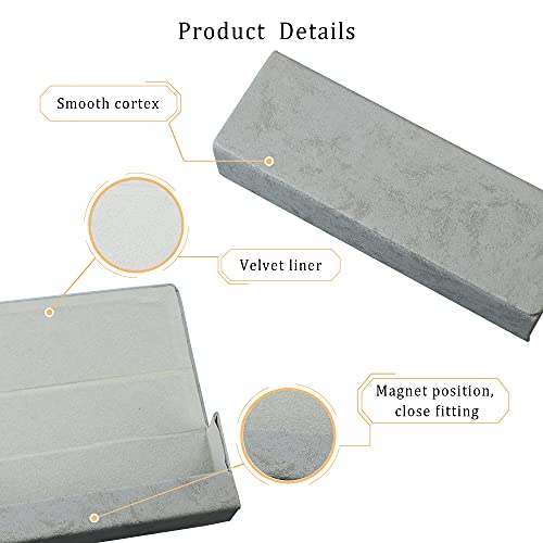LifeArt Eyeglass Case Hard Shell, Portable Sunglass Case for Women and Men, fashionable PU Leather Eyeglass Case, Lightweight - color: 634_fhybr(light Grey)
