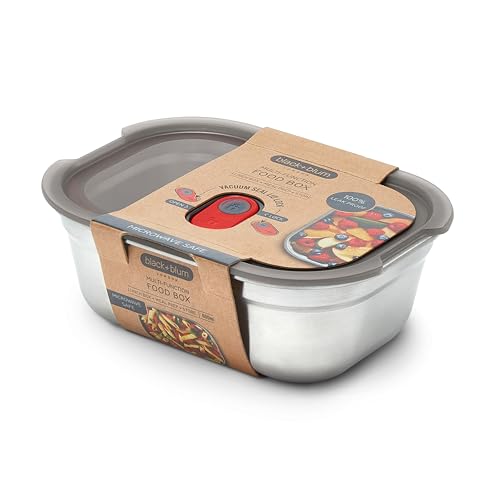 BLACK + BLUM Lunch Box - Meal Prep Containers Reusable for Picnic & Camping - Microwavable Stainless Steel Lunch & Dinner Food Storage Box with Leak Proof Lid - Dishwasher & Oven Safe - Small - 600ml - size: Small Box (600ml)