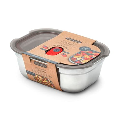 BLACK + BLUM Lunch Box - Meal Prep Containers Reusable for Picnic & Camping - Microwavable Stainless Steel Lunch & Dinner Food Storage Box with Leak Proof Lid - Dishwasher & Oven Safe - Small - 600ml - size: Small Box (600ml)