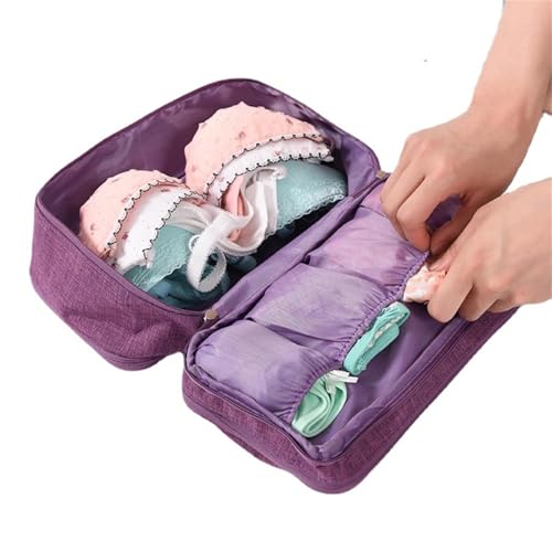 Dirty Clean Lingerie Travel Bag, Packing Organizer Bra Underwear Storage Bag Travel Lingerie Pouch (Blue,One Size) - color: Blue