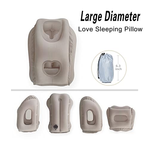 Inflatable Travel Pillow for Airplanes-Neck Support Pillow for Long Flights, Portable & Comfortable Airplane Sleep Pillow, Blow Up Pillow for Travel, Office, Camping (Ergonomic Design, Easy to Carry)