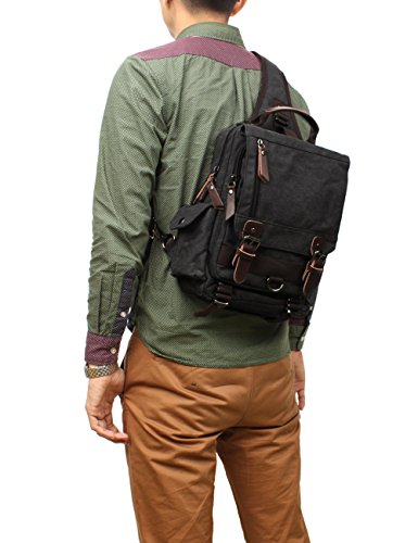 mygreen Canvas Cross Body Messenger Bag Shoulder Sling Backpack Travel Rucksack - color: Dark Blue, size: Large