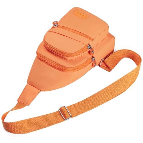 Banelu Small Sling Backpack Crossbody Bags for Women Men, Small Sling Bag Cross Body Bag Fanny Packs Crossbody Purses - Orange - color: F Orange