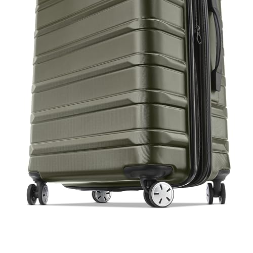 Samsonite Omni 2 Hardside 2 Piece Set - Includes Global Carry-On & Large Checked Suitcases - 360° Dual Spinner Wheels - Integrated TSA Lock & Expansion - Amazon Exclusive - Vita Olive - color: Vita Olive, size: 2-Piece Set (Carry-on/Large)