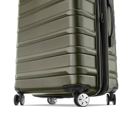 Samsonite Omni 2 Hardside 2 Piece Set - Includes Global Carry-On & Large Checked Suitcases - 360° Dual Spinner Wheels - Integrated TSA Lock & Expansion - Amazon Exclusive - Vita Olive - color: Vita Olive, size: 2-Piece Set (Carry-on/Large)