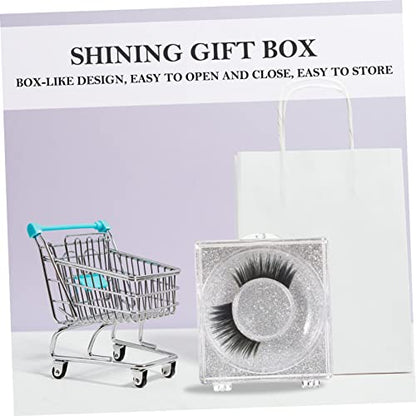 WOONEKY 6pcs Transparent False Eyelash Storage Box Compact Organizer for Packing and Travel Beauty Salons and Personal Use
