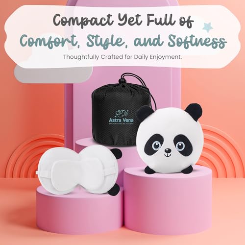 Child Travel Sleep Mask and Pillow Set - 2 in 1 Cute Character Design for Kids Rest, Naps and Relaxation. Soft Comfort with Bag Cover, Perfect for Flights, Car Trips 15cm (White) - color: White