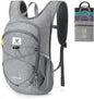 SKYSPER 15L/20L Foldable Hiking Backpack Lightweight Packable Travel Daypack with Chest Strap Small Folding Pack for Walking - color: Grey, size: 15l
