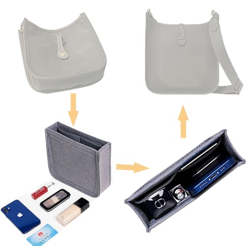 Lckaey Purse Insert Organizer for Evelyne 16 mini Bags TPM Insert- Handbag Organizer-1003Khaki-S - color: Khaki, size: Evelyne16