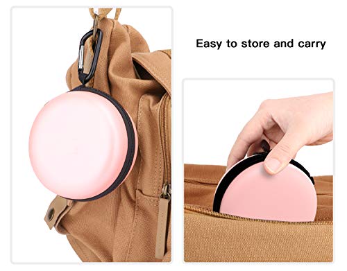 MoKo Storage Box Compatible with Apple Watch Series 11/10/9/8/7/6/5/4/3/2/1/SE3/SE2/SE, Portable Protective Travel Bag Fit iWatch 38mm 40mm 41mm 42mm 44mm 45mm 46mm Airpods Pro/3/2/1, Rose Gold - color: Rose Gold