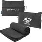 PAVILIA Travel Blanket Airplane Compact with Bag, Small Travel Pillow Blanket for Long Flights, Lightweight Plane Blanket with Luggage Strap, Camping Blanket for Traveler Essentials, Black, 65x40 - color: Black