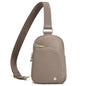 INICAT RFID Blocking Sling Bag, Anti Theft Crossbody Bag for Women Compact Travel Purses Leather - color: Gray